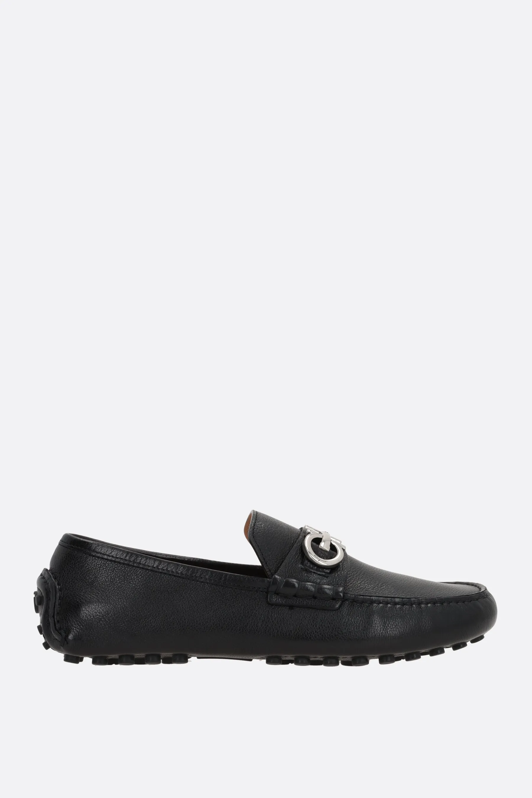 FERRAGAMO mocassino driver Grazioso in pelle martellata