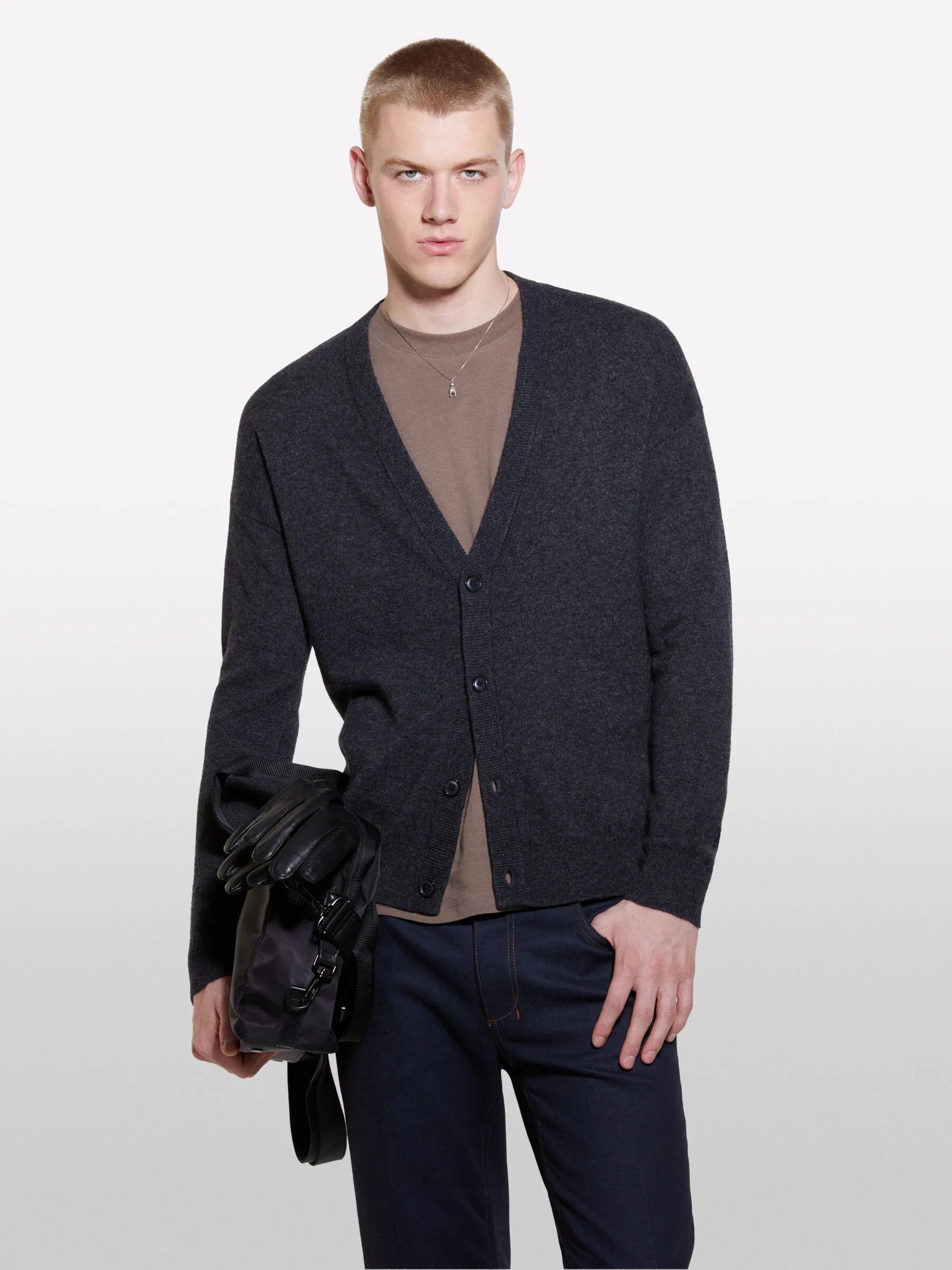 Nuovi arrivi      Cardigan regular fit grigio scuro