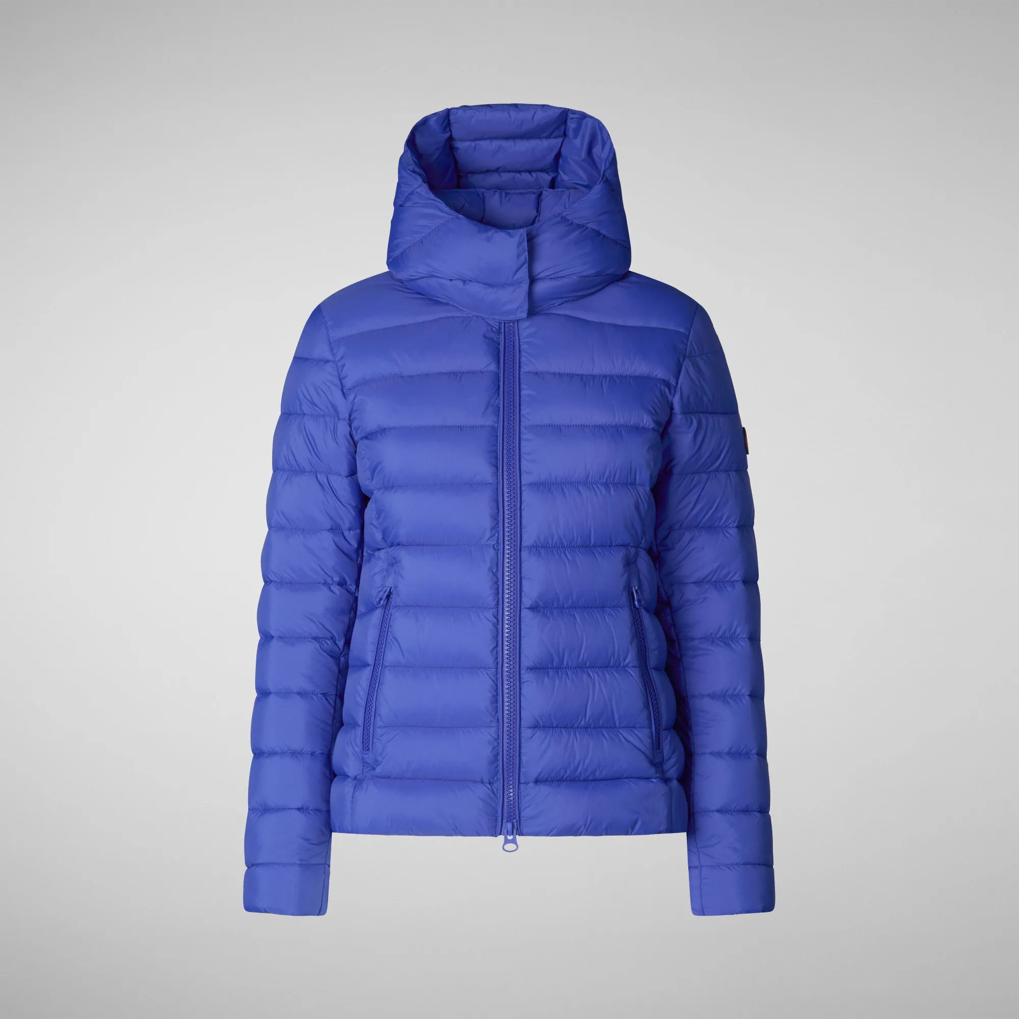 PIUMINO ANIMAL FREE CON CAPPUCCIO DONNA AMELIE BLU GENZIANA