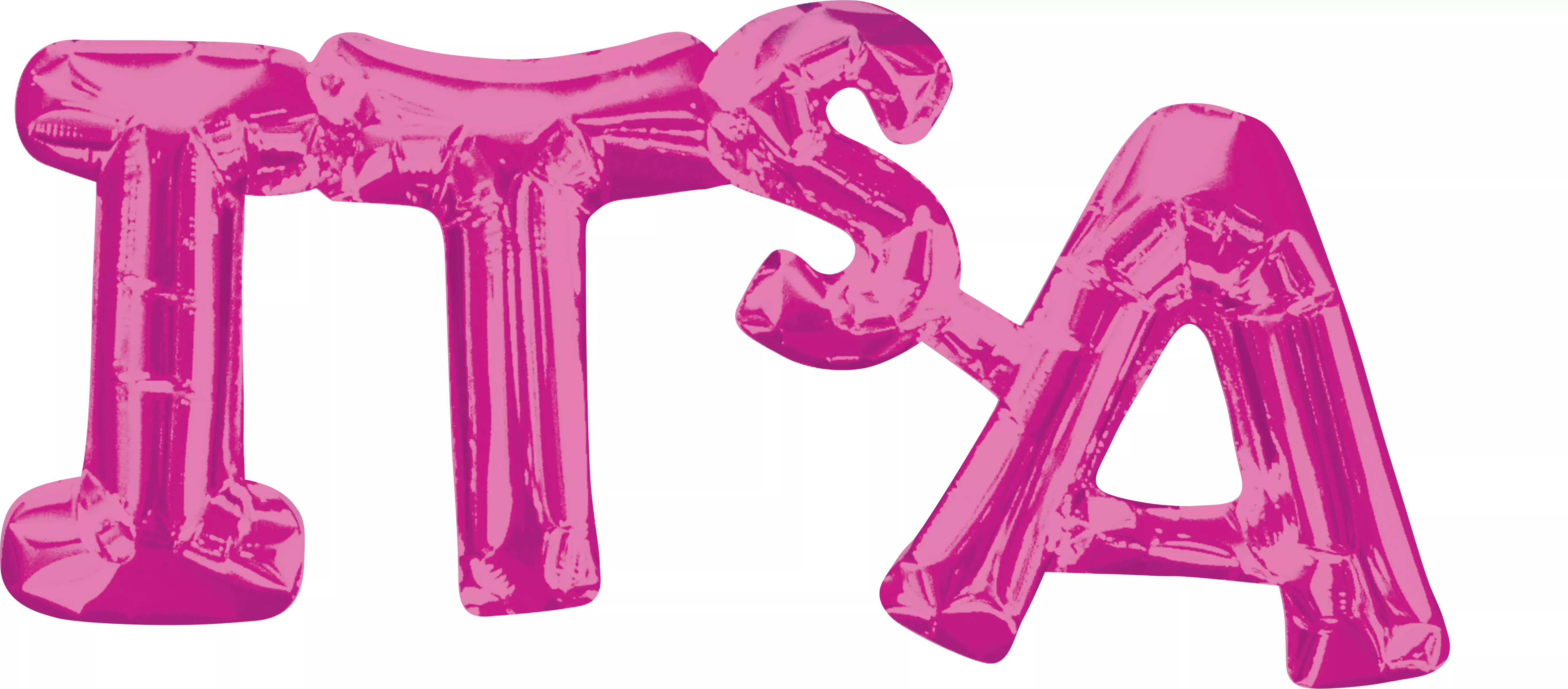 È un pallone aerostatico rosa 50 x22 cm